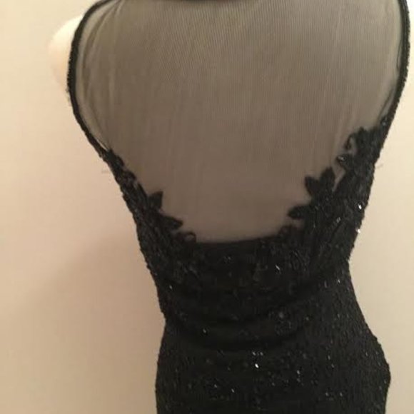 SILK BEADED STUNNNING EVENING GOWN STEINAY SILK BEADED - 6 OR 8 - Picture 2 of 7